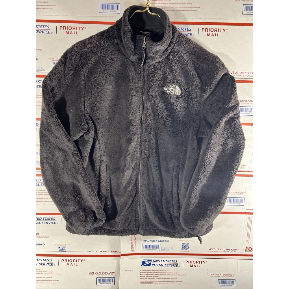 The North Face Jacket Women's M Black Osito Fleece Full Zip Stretch Coat Winter